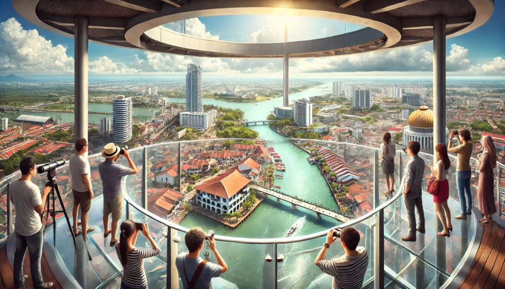 pemandangan 360 derajat kota melaka